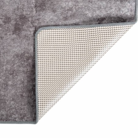 vidaXL Alfombra lavable antideslizante gris 80x150 cm
