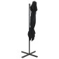 vidaXL Sombrilla voladiza con cubierta doble negra 250x250 cm vidaXL Sombrilla voladiza con cubierta doble negra 250x250 cm
