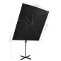vidaXL Sombrilla voladiza con cubierta doble negra 250x250 cm vidaXL Sombrilla voladiza con cubierta doble negra 250x250 cm