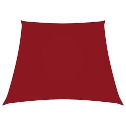 vidaXL Toldo de vela trapezoidal de tela oxford rojo 2/4x3 m