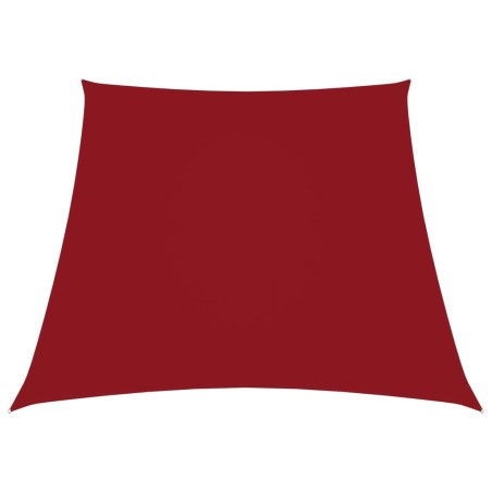 vidaXL Toldo de vela trapezoidal de tela oxford rojo 2/4x3 m