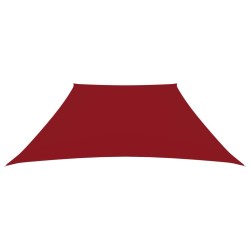 vidaXL Toldo de vela trapezoidal de tela oxford rojo 2/4x3 m