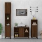 vidaXL Armario de lavabo madera contrachapada marrón roble 80x33x60 cm vidaXL Armario de lavabo madera contrachapada marrón roble 80x33x60 cm