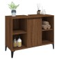 vidaXL Armario de lavabo madera contrachapada marrón roble 80x33x60 cm vidaXL Armario de lavabo madera contrachapada marrón roble 80x33x60 cm