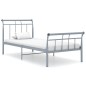 vidaXL Estructura de cama de metal gris 90x200 cm vidaXL Estructura de cama de metal gris 90x200 cm