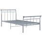 vidaXL Estructura de cama de metal gris 90x200 cm vidaXL Estructura de cama de metal gris 90x200 cm