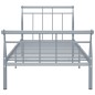 vidaXL Estructura de cama de metal gris 90x200 cm vidaXL Estructura de cama de metal gris 90x200 cm