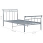 vidaXL Estructura de cama de metal gris 90x200 cm vidaXL Estructura de cama de metal gris 90x200 cm
