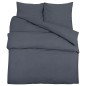 vidaXL Juego de funda nórdica algodón gris antracita 140x200 cm vidaXL Juego de funda nórdica algodón gris antracita 140x200 cm