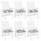 vidaXL Cojines para silla 6 uds tela multicolor 40x40x7 cm vidaXL Cojines para silla 6 uds tela multicolor 40x40x7 cm