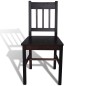 vidaXL Sillas de comedor 4 unidades madera de pino marrón oscuro vidaXL Sillas de comedor 4 unidades madera de pino marrón oscuro