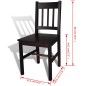 vidaXL Sillas de comedor 4 unidades madera de pino marrón oscuro vidaXL Sillas de comedor 4 unidades madera de pino marrón oscuro