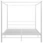 vidaXL Estructura de cama con dosel metal blanco 200x200 cm vidaXL Estructura de cama con dosel metal blanco 200x200 cm