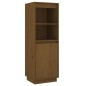 vidaXL Aparador alto de madera maciza de pino marrón miel 37x34x110 cm