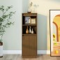 vidaXL Aparador alto de madera maciza de pino marrón miel 37x34x110 cm