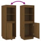vidaXL Aparador alto de madera maciza de pino marrón miel 37x34x110 cm