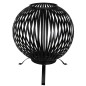 Esschert Design Brasero esfera enrejada acero al carbono negro FF400 Esschert Design Brasero esfera enrejada acero al carbono negro FF400