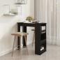 vidaXL Mesa bar estante almacenaje contrachapada negro 102x50x103,5 cm vidaXL Mesa bar estante almacenaje contrachapada negro 102x50x103,5 cm