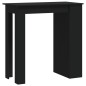 vidaXL Mesa bar estante almacenaje contrachapada negro 102x50x103,5 cm vidaXL Mesa bar estante almacenaje contrachapada negro 102x50x103,5 cm