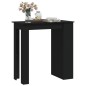 vidaXL Mesa bar estante almacenaje contrachapada negro 102x50x103,5 cm vidaXL Mesa bar estante almacenaje contrachapada negro 102x50x103,5 cm