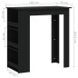 vidaXL Mesa bar estante almacenaje contrachapada negro 102x50x103,5 cm vidaXL Mesa bar estante almacenaje contrachapada negro 102x50x103,5 cm