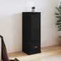 vidaXL Aparador alto madera contrachapada negro 36x35,5x103,5 cm