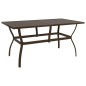 vidaXL Mesa de jardín de acero marrón 140x80x72 cm vidaXL Mesa de jardín de acero marrón 140x80x72 cm