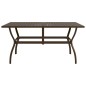 vidaXL Mesa de jardín de acero marrón 140x80x72 cm vidaXL Mesa de jardín de acero marrón 140x80x72 cm