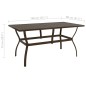 vidaXL Mesa de jardín de acero marrón 140x80x72 cm vidaXL Mesa de jardín de acero marrón 140x80x72 cm