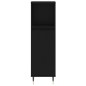 vidaXL Armario de baño madera contrachapada negro 30x30x100 cm