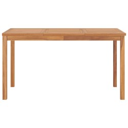 vidaXL Mesa de comedor de jardín madera maciza de teca 140x80x77 cm