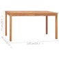 vidaXL Mesa de comedor de jardín madera maciza de teca 140x80x77 cm vidaXL Mesa de comedor de jardín madera maciza de teca 140x80x77 cm