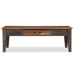 vidaXL Mesa de centro de madera maciza vintage 118x60x40 cm