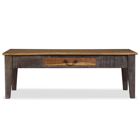 vidaXL Mesa de centro de madera maciza vintage 118x60x40 cm
