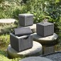Keter Puf de almacenamiento cubo grafito 213816