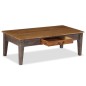vidaXL Mesa de centro de madera maciza vintage 118x60x40 cm