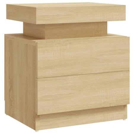 vidaXL Mesita de noche madera de ingeniería roble Sonoma 45x35x52 cm