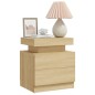 vidaXL Mesita de noche madera de ingeniería roble Sonoma 45x35x52 cm vidaXL Mesita de noche madera de ingeniería roble Sonoma 45x35x52 cm