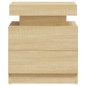 vidaXL Mesita de noche madera de ingeniería roble Sonoma 45x35x52 cm vidaXL Mesita de noche madera de ingeniería roble Sonoma 45x35x52 cm