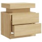 vidaXL Mesita de noche madera de ingeniería roble Sonoma 45x35x52 cm vidaXL Mesita de noche madera de ingeniería roble Sonoma 45x35x52 cm