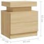 vidaXL Mesita de noche madera de ingeniería roble Sonoma 45x35x52 cm vidaXL Mesita de noche madera de ingeniería roble Sonoma 45x35x52 cm