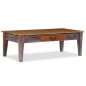 vidaXL Mesa de centro de madera maciza vintage 118x60x40 cm