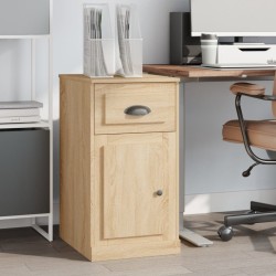 vidaXL Armario auxiliar y cajón madera contrachapada roble 40x50x75 cm