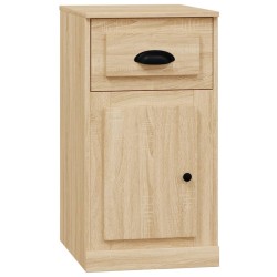 vidaXL Armario auxiliar y cajón madera contrachapada roble 40x50x75 cm