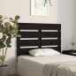 vidaXL Cabecero de cama madera maciza de pino negro 100x3x80 cm