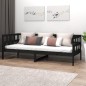 vidaXL Sofá cama madera maciza de pino negro 90x190 cm vidaXL Sofá cama madera maciza de pino negro 90x190 cm