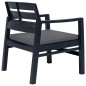 vidaXL Juego de muebles de jardín 3 piezas plástico gris antracita vidaXL Juego de muebles de jardín 3 piezas plástico gris antracita