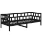 vidaXL Sofá cama madera maciza de pino negro 90x190 cm vidaXL Sofá cama madera maciza de pino negro 90x190 cm