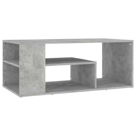 vidaXL Mesa de centro madera de ingeniería gris hormigón 100x50x40 cm