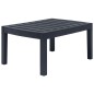 vidaXL Juego de muebles de jardín 3 piezas plástico gris antracita vidaXL Juego de muebles de jardín 3 piezas plástico gris antracita